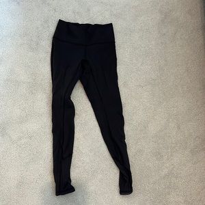 black lulu leggings